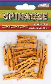 Spinacze SPIN-0608 złote metalizowane op.25szt. 30mm