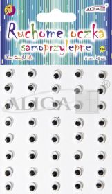 Ruchome oczka MT-6414(158) samop.owalne 8mm/bl. 40 szt.