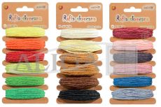 Raffia twisted RT-9087, length 5 m., 6 colors