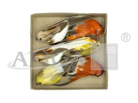 Ptaszki dekoracyjne PTD-6104 ,box 6 szt mix wzorów