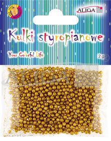 Kulki styropianowe KSK-9820 złote, rozm. 2,5-3,5mm, op. 2g