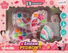 Zestaw pudrowy ZP-2548 11 cieni,3 szminki,2 pędzelki,1 lakier do paznokci,2 spinki PROMO