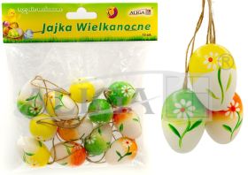 Jajka plastikowe WPJ-8550 wielkanocne Wys. 4 cm, op. zawiera 12 szt. 