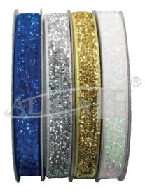 Decorative ribbon.WSD-10-01 velor glitter  6 rol.