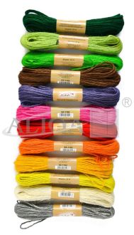 Cotton twine SZ-1102 20m pack.12pcs. Mix colors