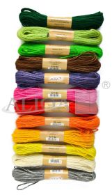 Cotton twine SZ-1102 20m pack.12pcs. Mix colors