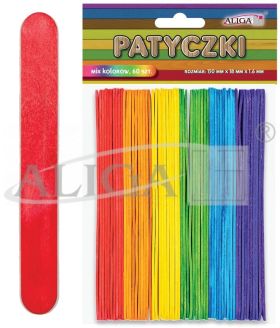 Sticks PK-3335 6 colors pack.60pcs. 150X18X1,6mm