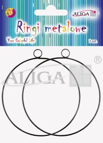 Ringi metalowe RBK-5501 do powieszenia, rozm. 8cm, gr. 1,5mm, op. 2szt.