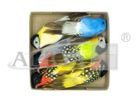 Ptaszki dekoracyjne PTD-6111 box 6 szt.,13 cm.mix wzorów