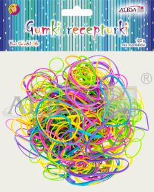 Gumki recepturki GUM-8243 neonowe mix kolorów i rozmiarów, op. 100g