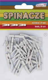 Spinacze SPIN-0592 białe op.25szt. 25mm