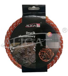 Drucik aluminiowy DA-6853 miedziany z nacięciami 2mm x 7m PROM