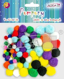 Pompons POM-201 Mix colors 78pcs.