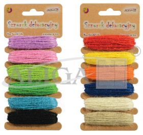 Decorative twine RT-9094, 5 m., 5 colors, Blister