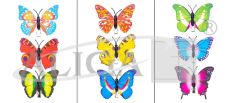 Motylki dekoracyjne MOD-5397  rozm. 7,5 cm, op. 3 szt., mix  wzorów