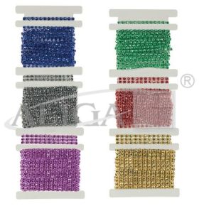 Rhinestone ribbon TC-9223 set 1/2/3-row, length 3/1,5/1 m. Different col.PROM.