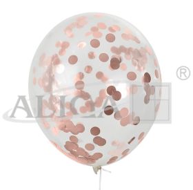 Balony z konfetti BKN-8612 czerwonym op.5szt. 30cm