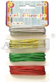 Gumki dekoracyjne GUM-6434 2mm x 2m sr, zł, zi, cz