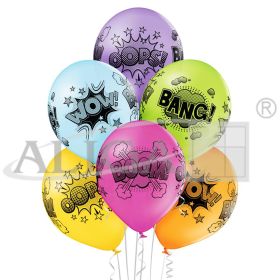 Balony BN06-351 - Komiksowe dymki -  op. 6 szt. PROM